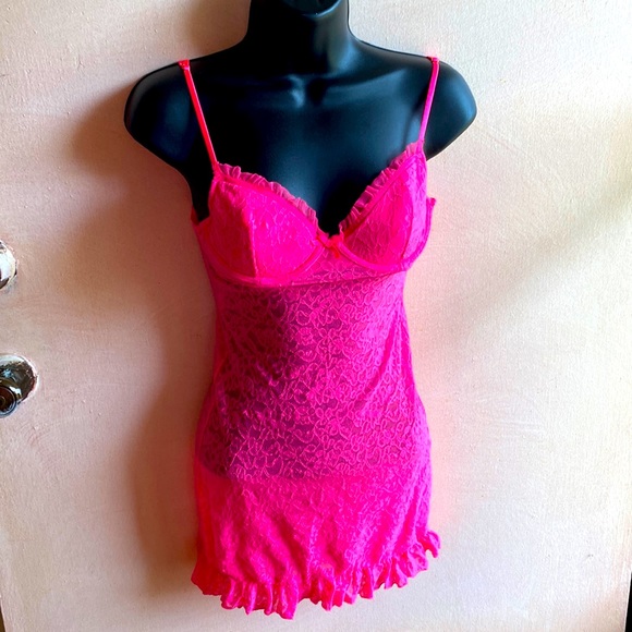 Victoria's Secret Other - Victoria’s Secret Pink Stretch Lace Lingerie Size S